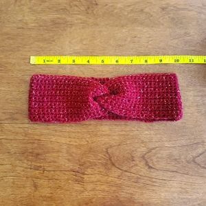 Sparkly burgundy handmade twist headband